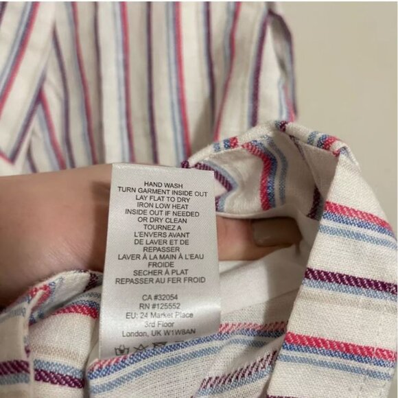 Anthropologie Dolan Left Coast Cream Anna Striped Linen Blazer - Picture 13 of 15